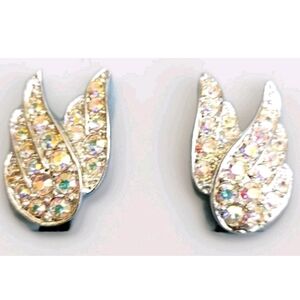 NIB Sarah Coventry Bird Of Paradise Vintage Style Rhinestone Clip On's NOS